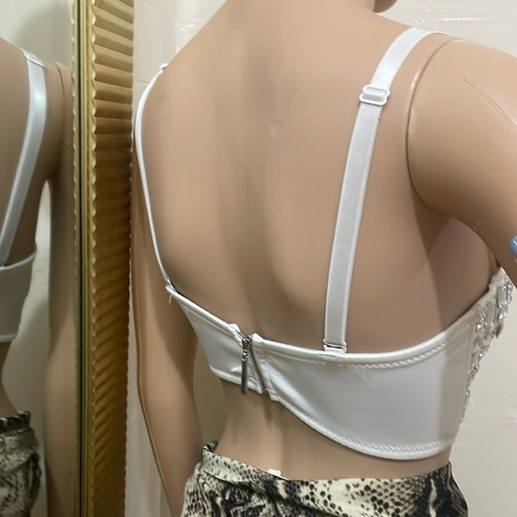 Say what ny White Rhinestone Embellished Bralette - Picture 7 of 9
